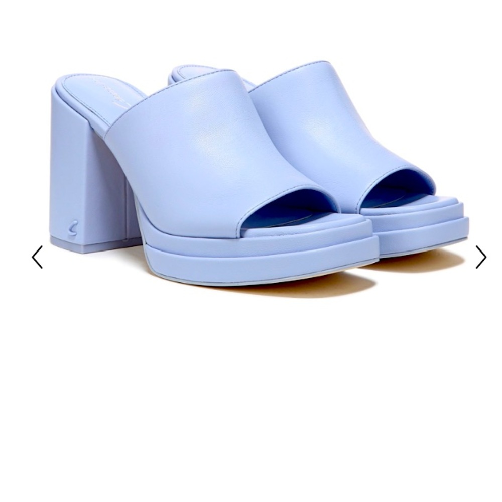 BNIB CIRCUS NY OLLYN PLATFORM SLIDES SIZE 8 US IN LIGHT BLUE-NEVER OPENED!